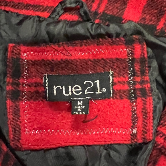 Rue 21 Plaid pea coat - Picture 4 of 4